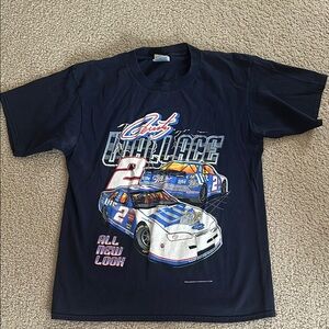 Vintage NASCAR Rusty Wallace - Miller Lite #2 Navy Racing Graphic T-Shirt